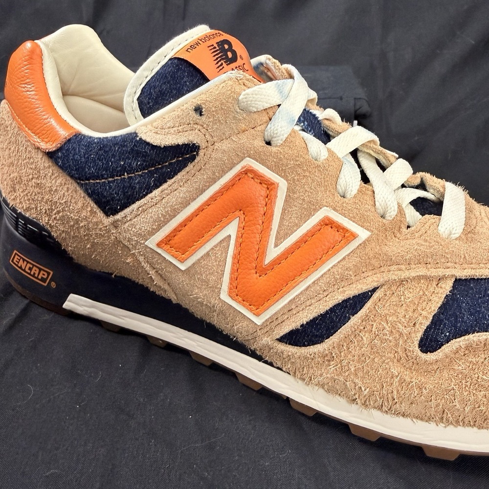 Size 10.5 Levi's x New Balance 1300 Mens M1300LV Made In USA Orange Tab Sneakers - Picture 9 of 16